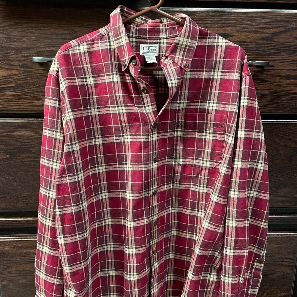 Men’s Scotch Plaid Flannel Long Sleeve Shirt